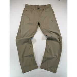 prAna Stretch Pants Khaki Tan Outdoor Casual Travel W32 L30